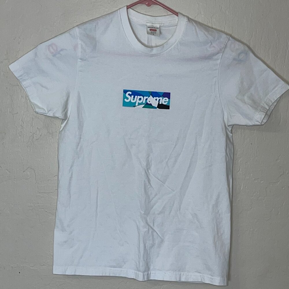 Supreme Box Logo X Emilio Pucci White T Shirt Size Small Mens